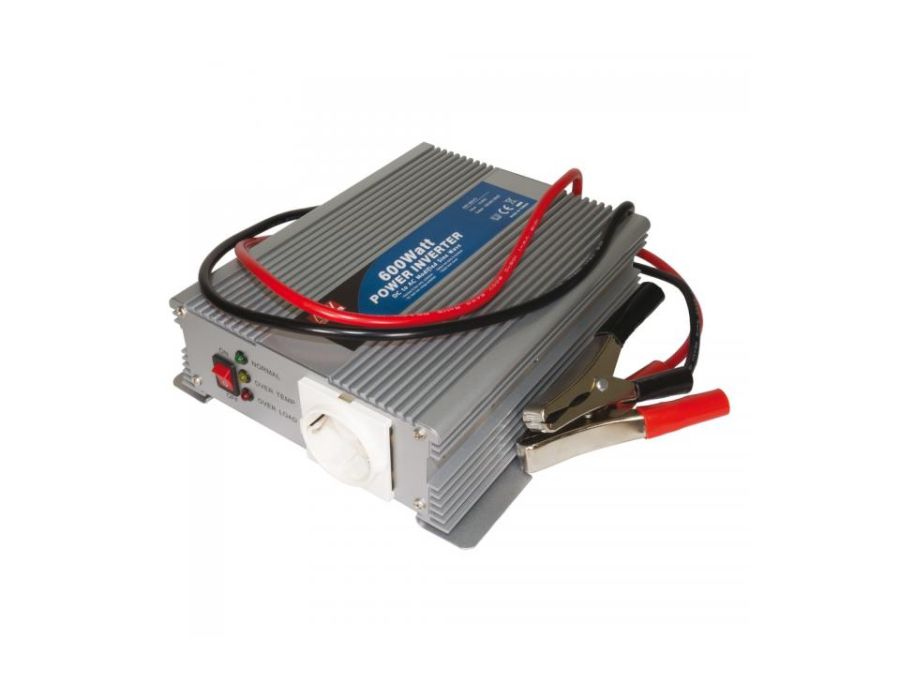 Inverter - 12V / 600W modificeret sinus, (CEE7/3)
