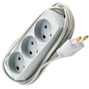 Stikdåse børnesikret 3-vejs 1,5m grå