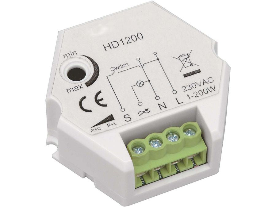 Universal LED lysdæmper - 240Vac, 1-200W