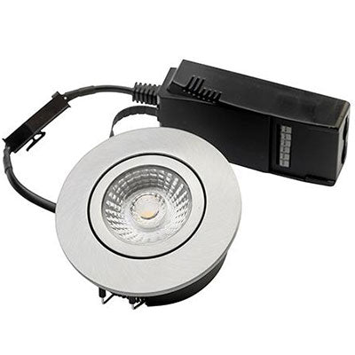 Diospot 30 V.2 6W 3000K 38° dæmpbar 32mm rund børstet