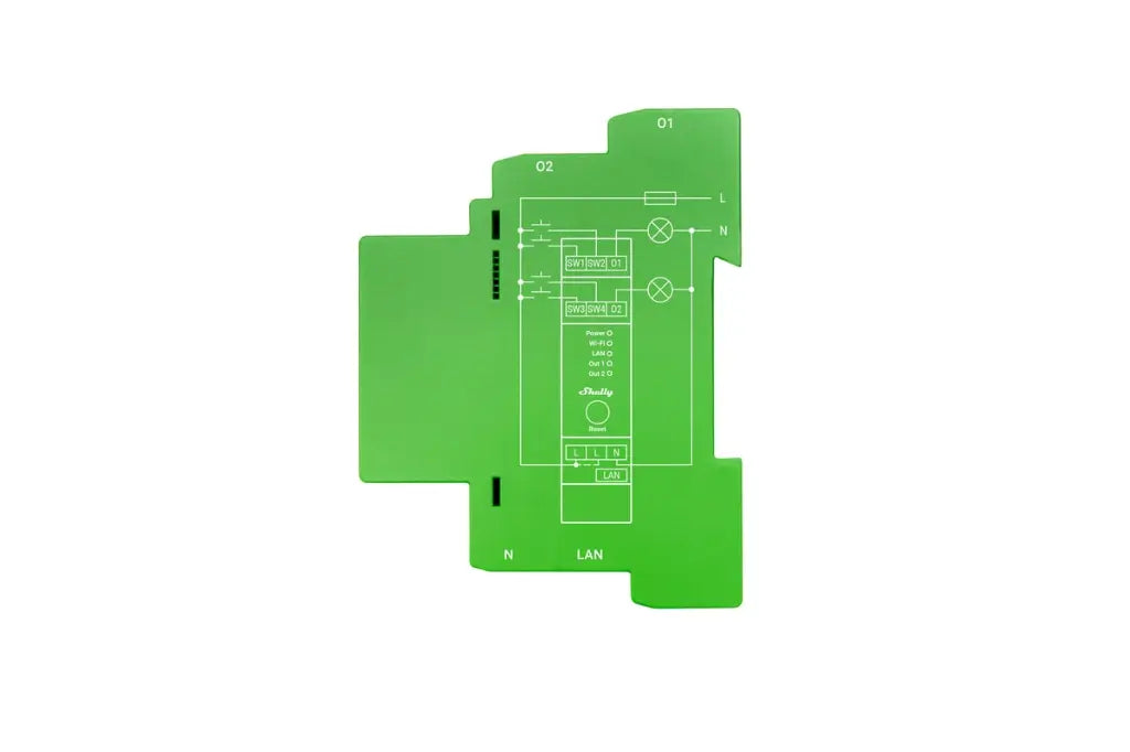 Shelly Pro Dimmer 2PM - WiFi tavlelysdæmper 2x200W