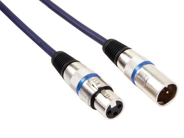 Prof. DMX kabel - 3P XLR han/hun (2,5m)