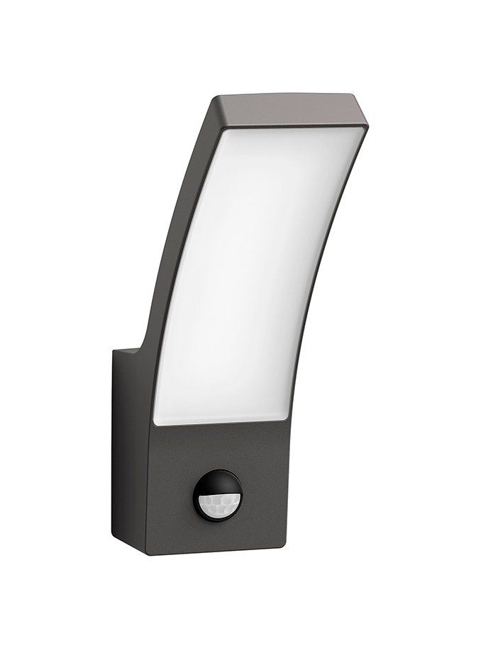 PHILIPS Splay væglampe 12W LED 2700K IP44 IR sensor Antracit
