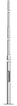 Bertlede mast 7m med fodflange uden boring. Bundrør Ø 114 mm top Ø 60 mm.