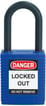 Hængelås safety padlock nylon  38MM blå 6 STK KD
