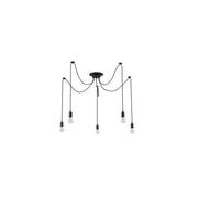 Edderkoppe loftslampe med E27 fatning og 1,5 meter stofledning - 230V输入