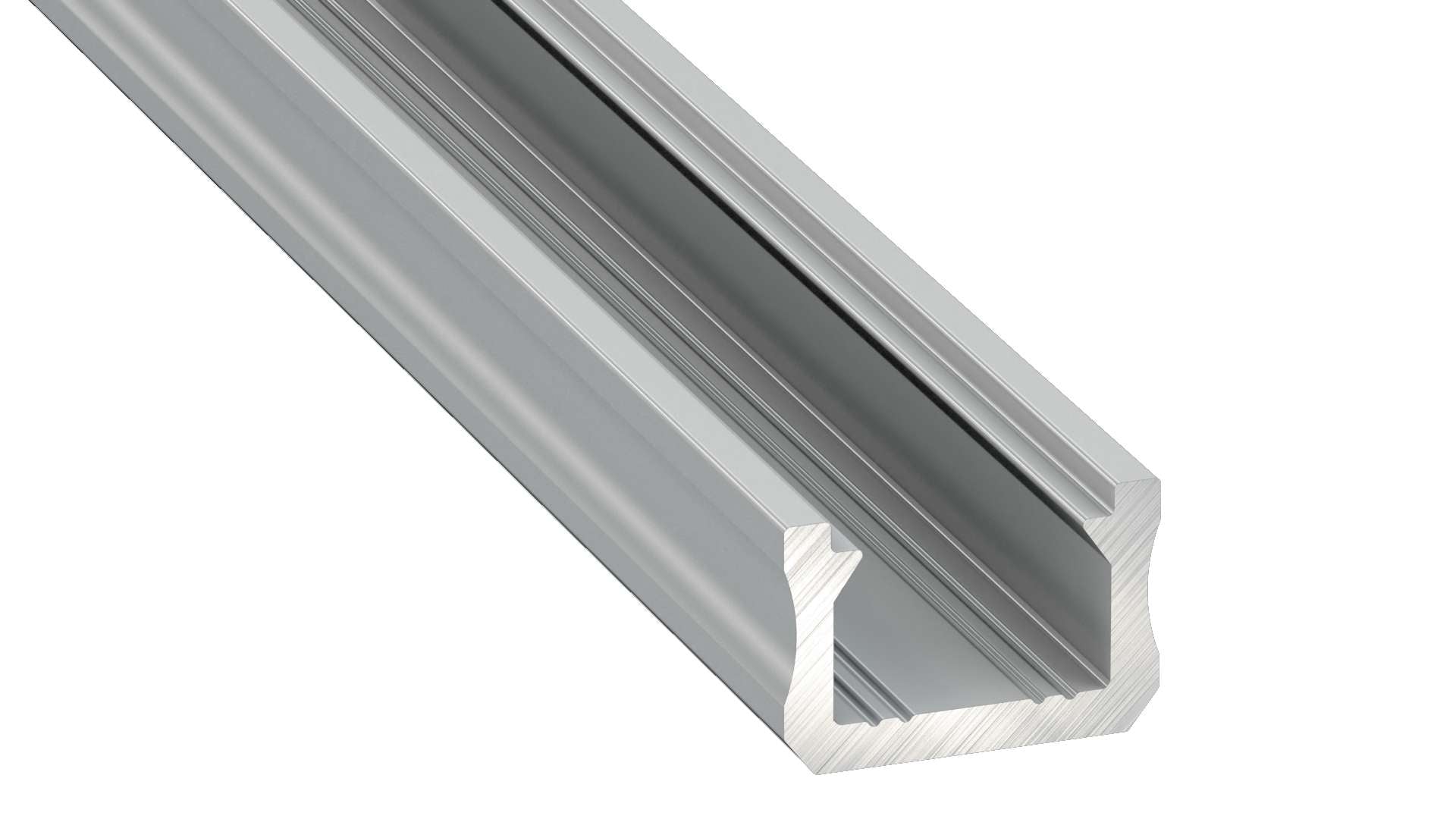 Alu. LED profil - Type X, Anodiseret sølv (2,02m)