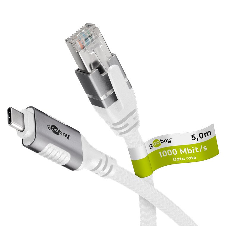 USB-C™ 3.1 til RJ45 netværkskabel, Hvid (2m)