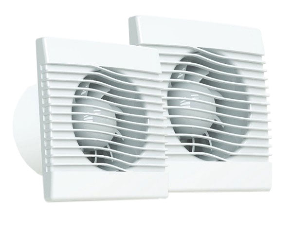 Vægventilator pRim Ø120 HS - Fugtighedsføler, 16W, 158m3/h