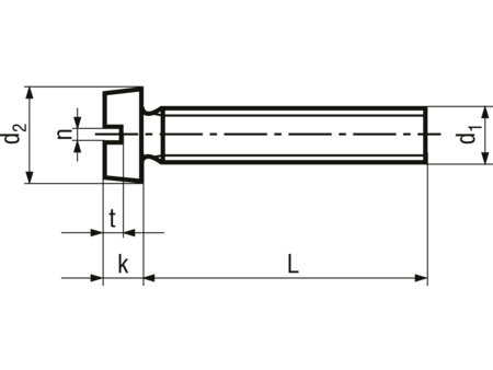Maskinskrue, cylindrisk - M1,6x8mm, ligekærv (50 stk.)