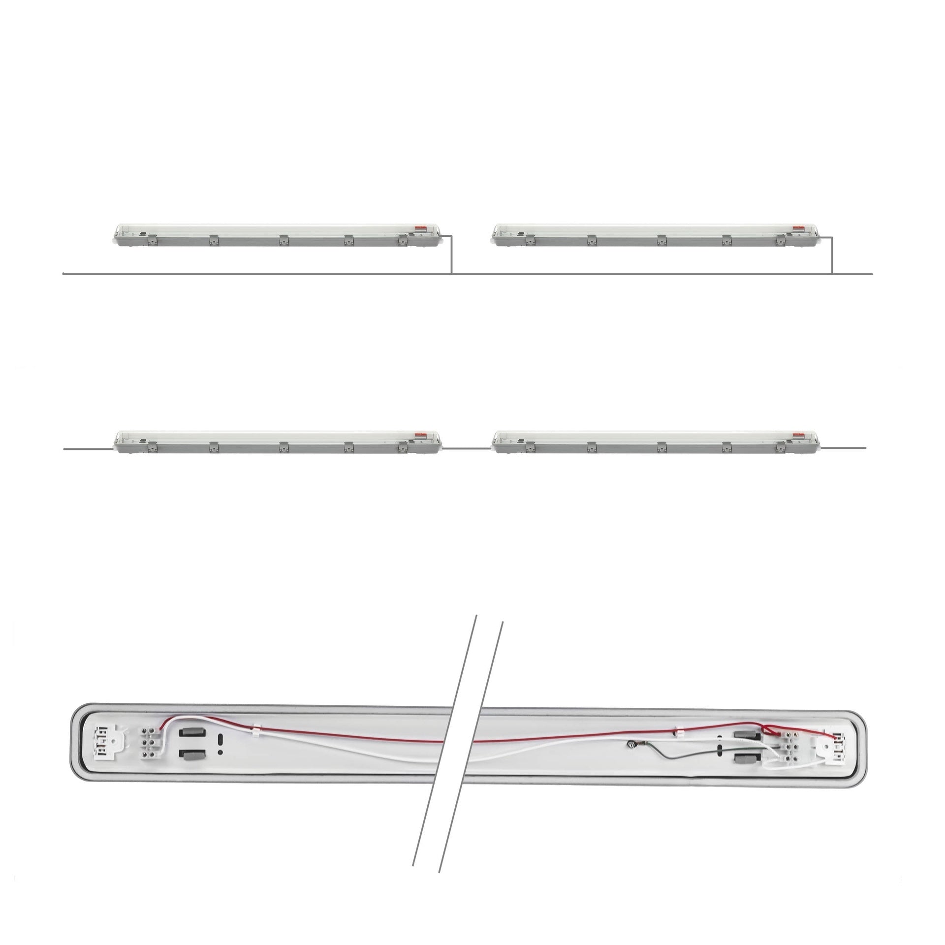 Limea LED armatur for LED rør 1x120cm IP65