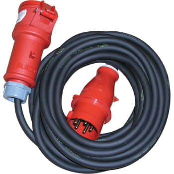 CEE forlængerkabel - 400V 16A, 5P han/hun, 5G2,5mm² (25m)