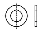 Spændeskive - Forzinket stål, M2.5, Ø6mm (50 stk.)