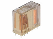 Vertikalt relæ - 24VDC 6A 2 x skifte (DPDT), 8-ben 5mm