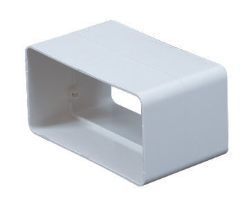 Flad Samlemuffe til kanal 75 x 150mm Hvid PVC