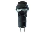 Trykkontakt - 1P OFF-(ON) 1A/125V SORT (Ø19,5mm)