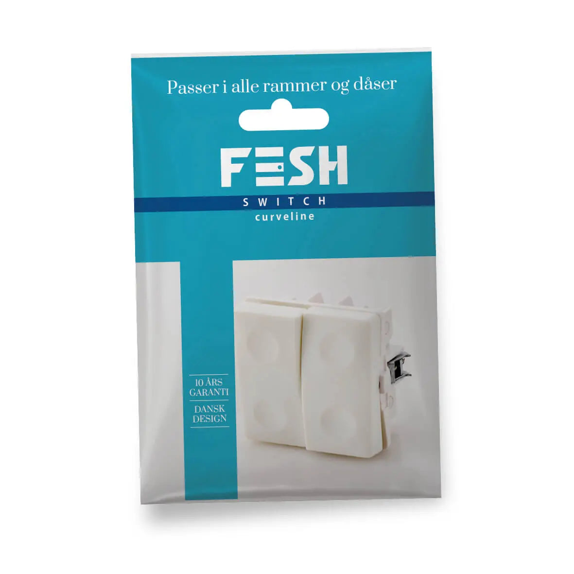 FESH SWITCH Curveline Afbryder Dobb. Korr. 1,0 - Hvid