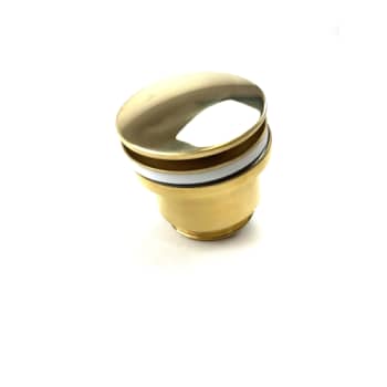 Bundventil  1.1/4" med skrue. Push up. Poleret messing