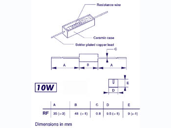 Effektmodstand - 10W / 2,2ohm (5%)