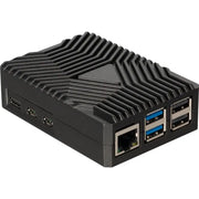 Raspberry Pi 5 Alu. kabinet m. passiv køling, Sort