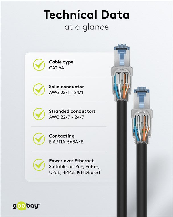 RJ45 modularstik m. trækaflastning - CAT6a STP (værktøjsfri)