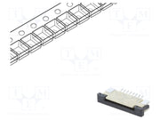 FFC (PFC) Flexkabel konnektor - 8pol, ZIF, SMD (1mm)