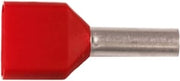 Isoleret ABIKO TWIN-terminalrør KA1,5-8ETW2 1,5mm2 L8 Rød