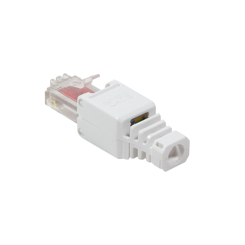 RJ45 modularstik m. trækaflastning - CAT6 UTP (værktøjsfri)