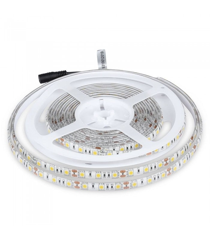 10,8W/m LED bånd 4500K, Dags hvid, 5 meter, 12V