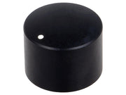 Drejeknap til 6mm aksel - Ø25x18mm (Sort)