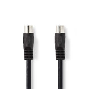 Midi audiokabel - 2 x 5 pol 180° DIN han, Sort (2m)