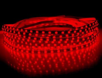 5mm LED strip - 12Vdc, 120 LED/m IP20, Rød (5 meter)