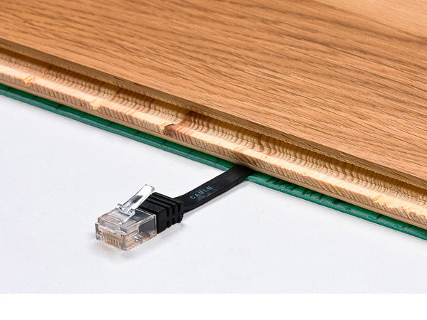 UTP netværkskabel, FLAD - 2xRJ45, CAT6, Hvid (1m)