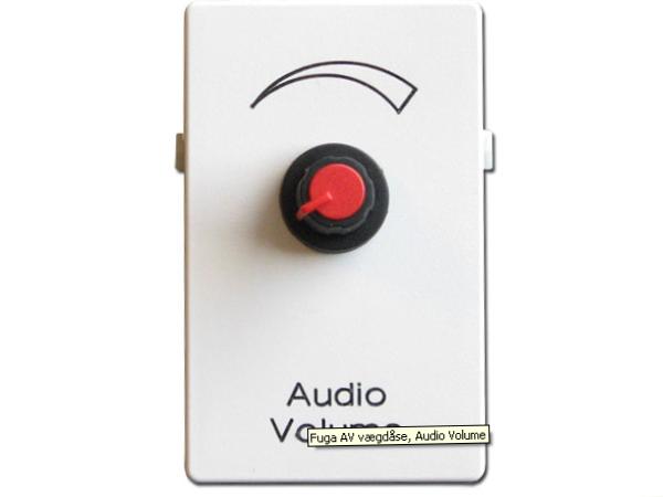 Audio kontrolvægdåse - 1.5 modul, Hvid (FUGA tilpasset)