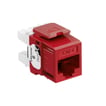Modular jack eXtreme KAT6 UTP RJ45 110-style enkle stk pakke MørkeRød