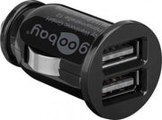 Dobbelt USB billader - 2 x USB A hun (3,1A), Sort