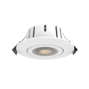 LEDlife Dim2Warm+CCT indbygningsspot - Roterbar, Ø8,3 cm, 7W, hvid kant, dæmpbar, 230V, RA96