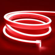Rød 8x16 CLIP-ON Neon Flex LED Strip - 8W pr. meter, IP67, 24V