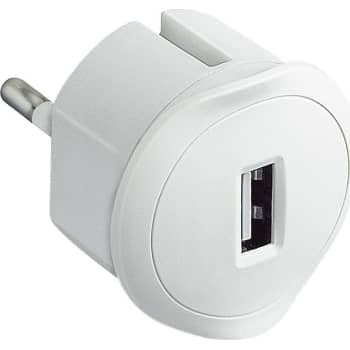 Multi-O USB lader 1500mA hvid til stikkontakt
