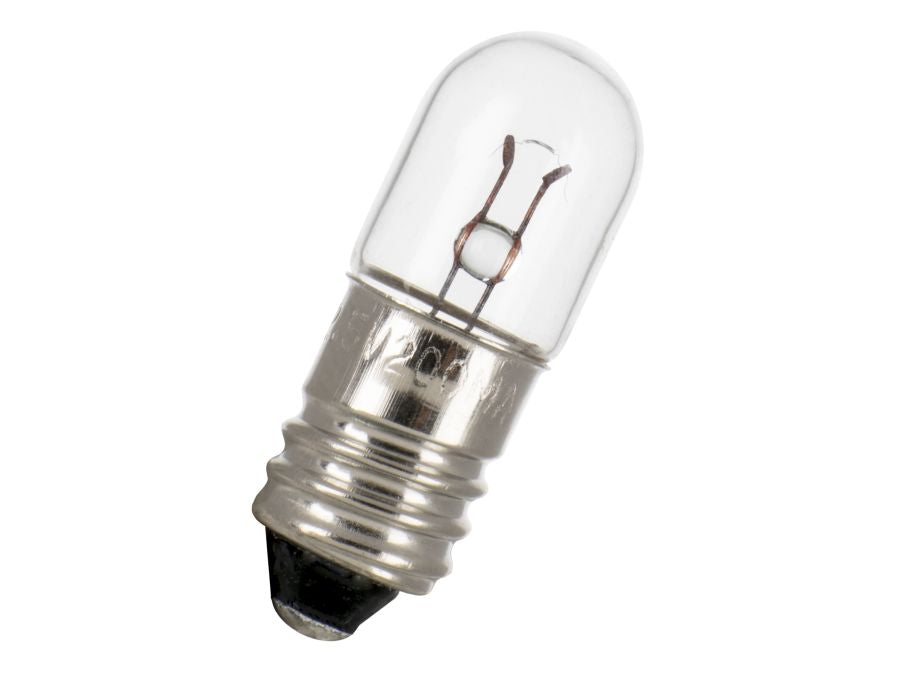 Dværglampe - 6V / 500mA / 3W, E10 sokkel (Ø10x28mm)
