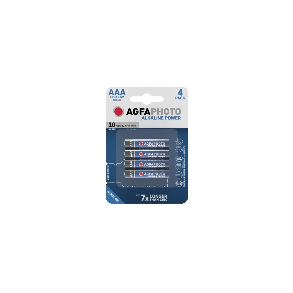 AAA 4-pak AgfaPhoto batteri - Alkaline, 1,5V