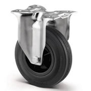 Transporthjul, fast plade, 160mm, 135kg belastning