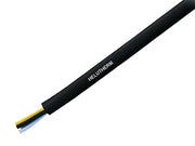 Multikabel - 4x0,5mm² trådet Ø6,3mm, Sort (metervare)