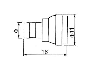 F stik - Krimp til RG59 (Ø6,0 - 6,2mm)
