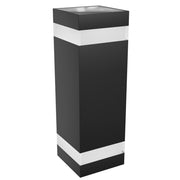 Sort firkantet facadelampe - TORRE RING 18W, CCT 230V, IP54, 99x78x240mm, 1400lm, RA80.