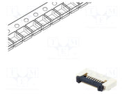 FFC (PFC) Flexkabel konnektor - 8pol, ZIF, SMD (0,5mm)