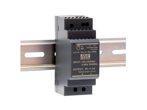 DIN-skinne strømforsyning, 12VDC / 24W (2A)