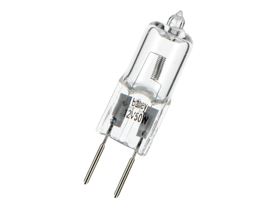 GY6.35 halogenstiftpære - 12V / 50W JC klar, Ø10x44mm