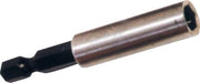 Tecos bitsholder rustfri, med låsering og magnet, 1/4"x 75 mm