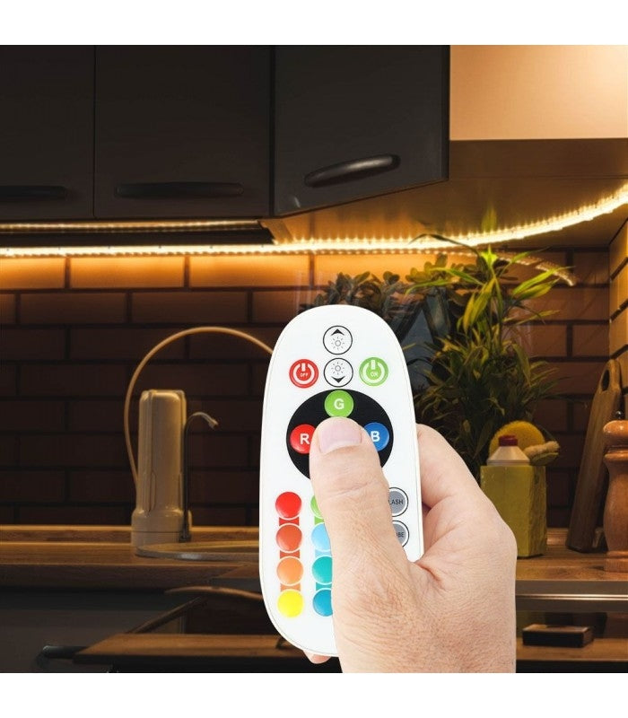 RGB kontroller med fjernbetjening - memory funktion, infrarød, 12V (72W), 24V (144W)